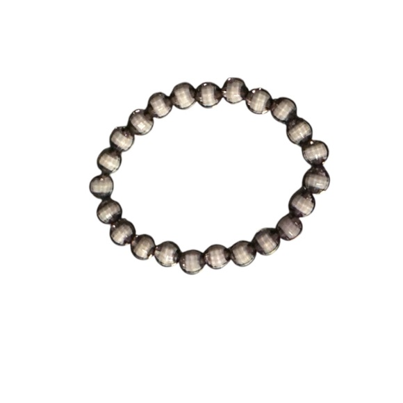 3/$20 HANDCRAFTED Brown & White Glass Beaded Bracelet - Picture 1 of 3